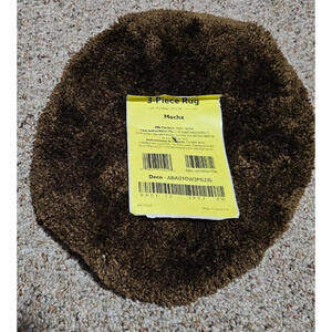 NEW Deco Lid ONLY Contour 21 x 34 Shaggy Nylon Washable Bathroom Mocha